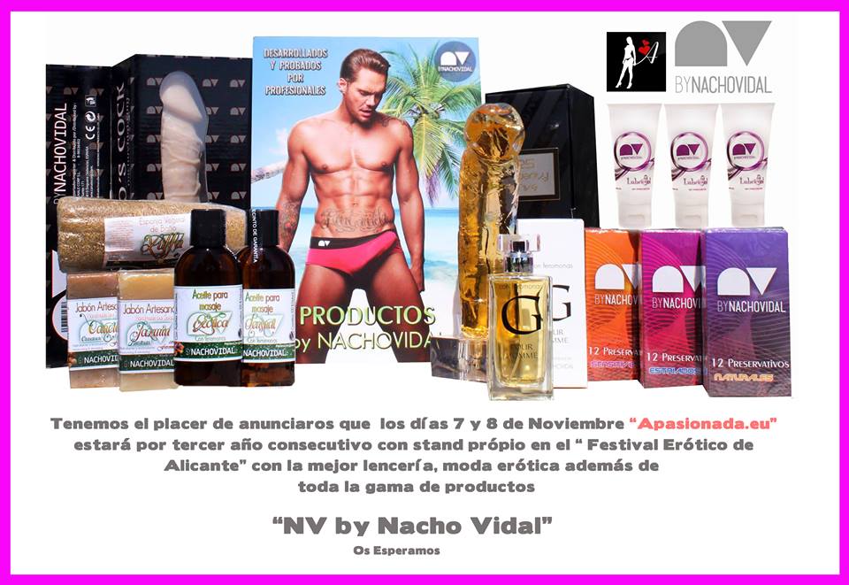 Los productos de Nacho Vidal, disponibles en nuestro stand del FEDA