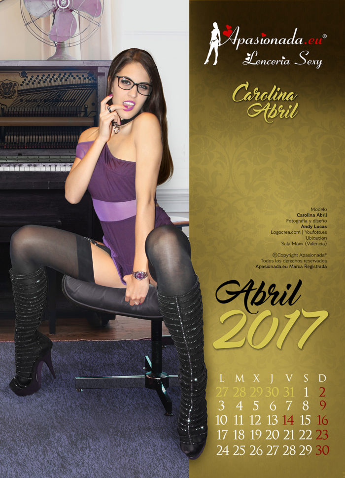Carolina Abril Calendario Apasionada 2017