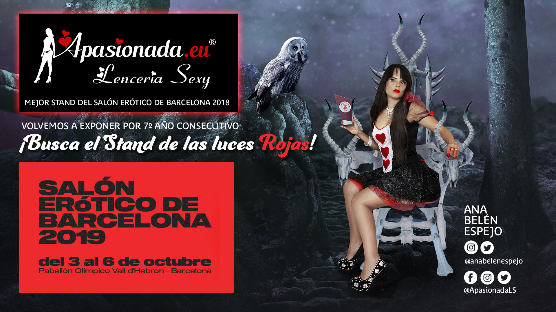 Confirmado, estaremos en el Salón Erótico de Barcelona 2019