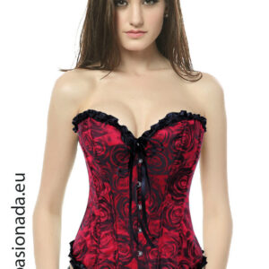 Corset satén Rosas
